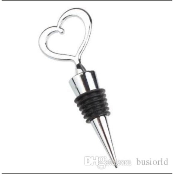 Kate Aspen Other - Kate Aspen Bouchon de Bouteille Heart Shaped Chrome Bottle Stopper